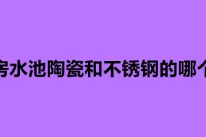 厨房水池陶瓷和不锈钢的哪个好